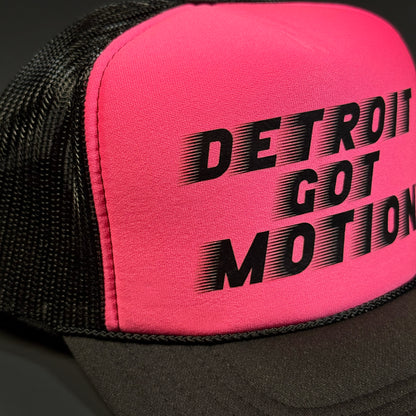 DETROIT GOT MOTION™ – TRUCKER HAT (Neon Pink)