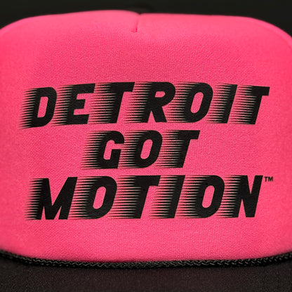 DETROIT GOT MOTION™ – TRUCKER HAT (Neon Pink)