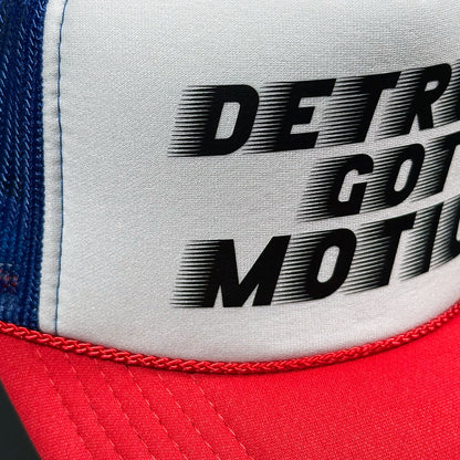 DETROIT GOT MOTION™ – TRUCKER HAT (Red, White & Blue)